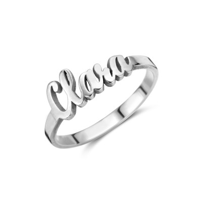 Naamring kopen | Ring met letters | Zilveren ring naam